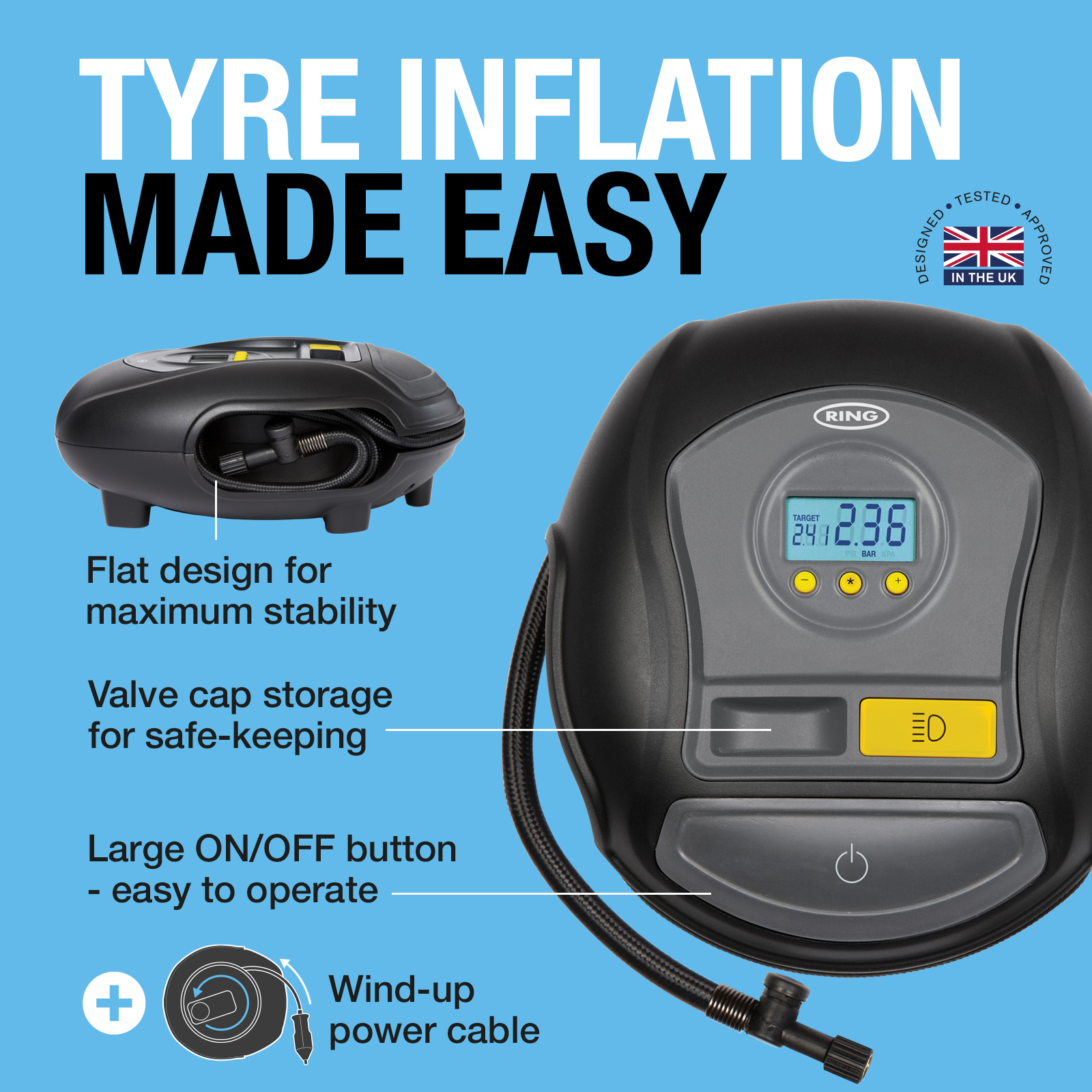 Ring rtc600 store digital tyre inflator